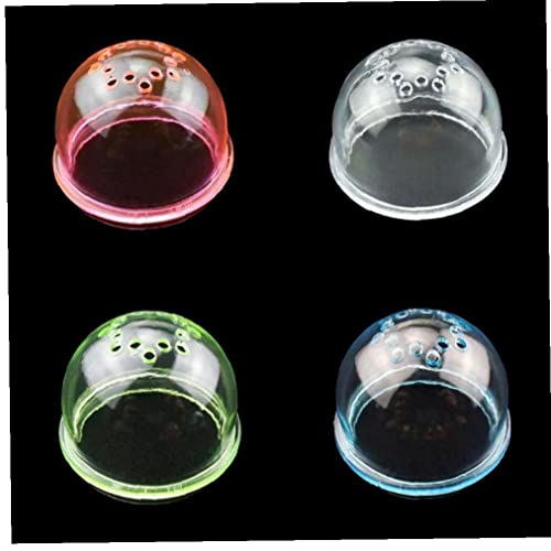 Ayrsjcl Hamster Cage Hole Cover 4pcs DIY Hamster Tunnel External Tube Stopper Plug End Cap Interface Fitting with Ventilated Holes (Random Color)