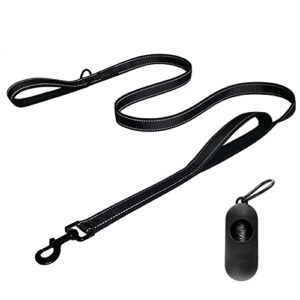 dog leash, heavy duty dog leash, leashes for large breed dogs 5ft 6ft, double handle dog leash, reflective training lead, perfect for medium to large dogs