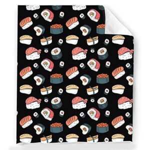 sushi throw blanket warm ultra-soft micro fleece blanket for bed couch living room（young