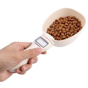 electronic measuring spoon, accurate food scales kitchen spoons, pet food measuring scoop with lcd display, multi-function digital spoon scale weigh up 1-500g, support unit g/ml/cup/fl'oz