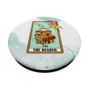 The Reader Tarot Card Book Lover Bookworm Bookish Librarian PopSockets Standard PopGrip