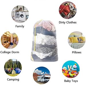 Mesh Laundry Bag - Machine Washable Drawstring Design Travel Mesh Laundry Wash Bags for Blouse, Hosiery, Stocking, Underwear (2 Pack)