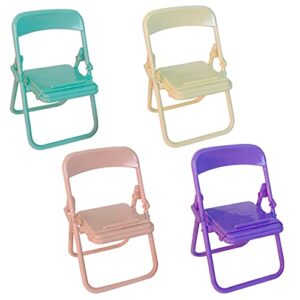 4pcs foldable chair cell phone stand desktop multifunction mobile phone holder lazy phone stand