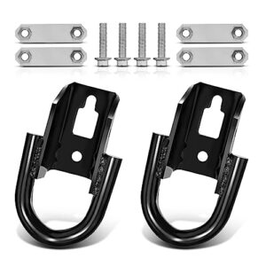 a-premium pair (2) front tow hooks heavy duty d-ring with hardware compatible with ford f-150 f150 2009-2021 pickup, front left and right, replace# fl3z17a954c