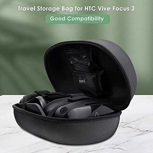 Case for Vive Focus 3, All-in-one Hard Travel Carrying Case Portable Storage Bag for HTC Vive Focus 3 Virtual Reality Headset and Accessories