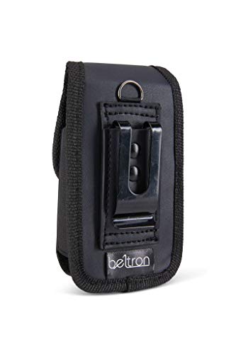 Universal Flip Phone Case, BELTRON Leather Vertical Pouch for TCL Flip Pro, Alcatel Go Flip 4, Go Flip V, MyFlip, Cingular Flip 2, Nokia 2720V (with Belt Loop, Metal Belt Clip & Dual Magnet Closure)