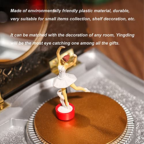 Qinlorgo Jewelry Box, Girls Jewelry Box Silver White Dancing Girl for Small Items Collection