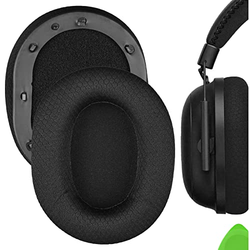 Geekria Comfort Mesh Fabric Replacement Ear Pads for Razer BlackShark V2, BlackShark V2 Pro Headphones Ear Cushions, Headset Earpads, Ear Cups Cover Repair Parts (Black)