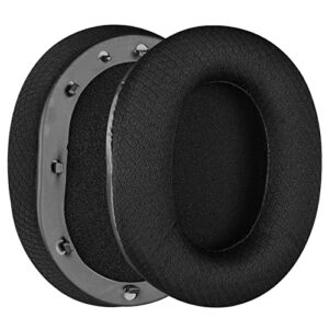 Geekria Comfort Mesh Fabric Replacement Ear Pads for Razer BlackShark V2, BlackShark V2 Pro Headphones Ear Cushions, Headset Earpads, Ear Cups Cover Repair Parts (Black)