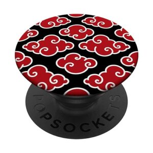 red tradition oriental cloud japanese chinese pattern popsockets standard popgrip
