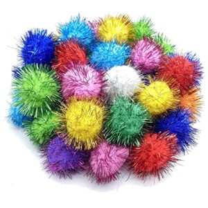 hulless 20 pcs 2 inch cat sparkle balls toy interactive balls for kittens exercise and cats play and chase