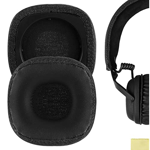 Geekria QuickFit Replacement Ear Pads for Marshall Major III Wired, Major III Bluetooth Wireless, MID ANC Headphones Ear Cushions, Headset Earpads, Ear Cups Cover Repair Parts (Black)