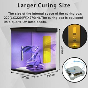 Resin Curing Station - Resin UV Light Foldable Curing Box for LCD | DLP | SLA 405nm Resin 3D Printed Models Curing Box with Light Driven Turntable