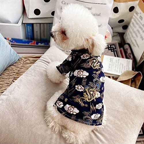 zhengbo Pet Clothes Chinese New Year Dog Tang Suit for Dogs Cheongsam Winter Dog Coat Jacket Spring Festival Pet Clothing Dogs Costume (Color : Red 1, Size : XXL)