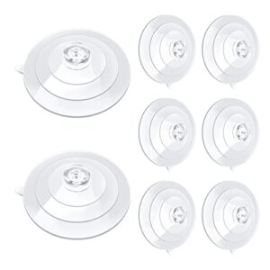 morobor replacement ledge suction cups, 8pcs 2.5inchplastic suction cups without hooks clear heavy duty suction cups for window shelf, wreath, sign,bird feeder,windshield