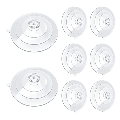 MOROBOR Replacement Ledge Suction Cups, 8pcs 2.5inchPlastic Suction Cups Without Hooks Clear Heavy Duty Suction Cups for Window Shelf, Wreath, Sign,Bird Feeder,Windshield