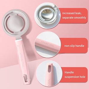 FYY Egg Separator Tool,Egg Yolk Separator,Food Grade Stainless Steel Egg White Separator Egg Yolk White Filter Kitchen Cooking Baking Tools for Baking Cake, Egg Custards, Mayonnaise and More-Pink