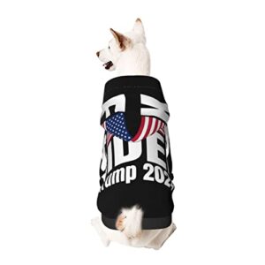 hifenli fuck biden american flag trump 2024 pets hoodies dog apparel warm dog apparel dog coat