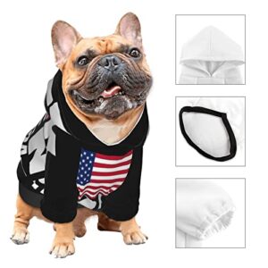 HIFENli Fuck Biden American Flag Trump 2024 Pets Hoodies Dog Apparel Warm Dog Apparel Dog Coat