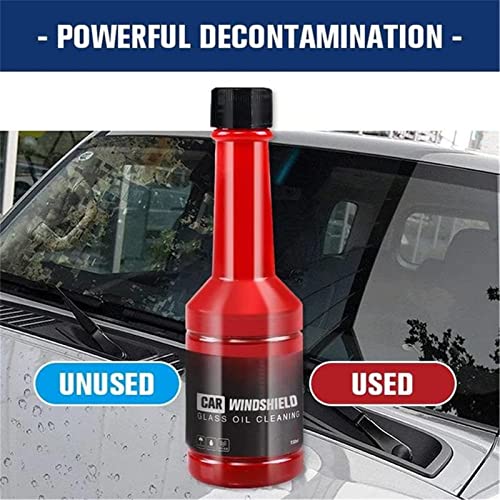 Hehimin Car Windshield Cleaner,Car Windshield Oil Film Cleaner,Glass Stripper Water Spot Remover for Cars,for Eliminates Coatings,Waxes,Polish and Restore Automotive Glass (2Pcs)