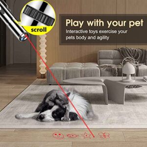 ANDICEQY Cat Laser Toy, 7 Adjustable Patterns Pet Laser Pointer Toys for Indoor Cats Dogs, Long Range 3 Modes Training Exercise Chaser Interactive Toy, USB Recharge