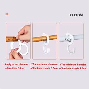 6pcs Plastic Multi-Purpose Rack Hooks S Hanging Hooks Hangers Organizer Clip Hook Table Edge Hook Cross Bar Hook Windproof Hook for Household Wardrobe Kitchen Portable Hook （White)