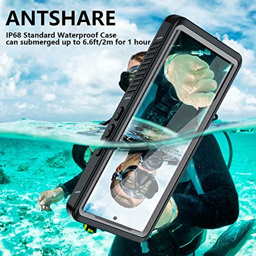 ANTSHARE Designed Google Pixel 6 Pro Case,Waterproof Shockproof Clear Protective Case with Built-in Screen Protector,Full Body Case Slim Cover for Pixel 6 Pro 6.7 Inches(Black/Clear)