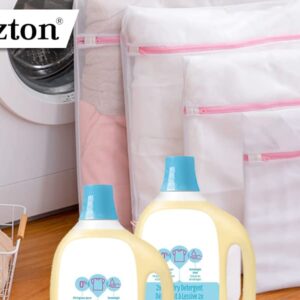Mesh Laundry Bags,Wayzton Delicates Laundry Bags for Lingerie and Underwear with Durable Zipper, Mesh Wash Bags for Clothing Washing, Travel Storage Bags 4 PCS