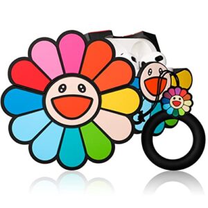 stsnano cute case for airpod 3 cartoon character design funny kawaii fun cool girls boys for air pods 3 3rd generation unique 3d cover for teen kids cases for airpods 3 (2021) (color flower)