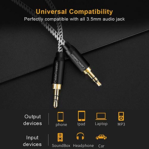 Bundle – 2 Items:USB C to 3.5mm Headphone Adapter and 3.5mm Aux Cable