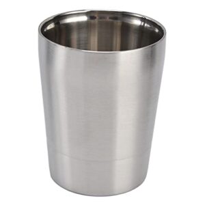 anti scald stainless steel cup, safe clean metal beer cup wine cups stylish simple heat insulation durable for bar(natural small size 263ml)