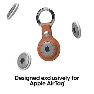 TALK WORKS AirTag Cases 4-Pack - Basic Silicone AirTag Holder Keychain - Protective Cover for Apple AirTags for Luggage Finder, Locating Keys, Pet Collar Tracker, and More - Pink, White, Black, Navy