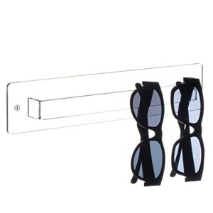 mygift modern wall mounted clear acrylic sunglasses hanger rack, eyewear display rail holder
