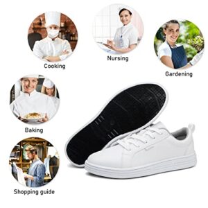 LMQLZHYC Women 'S Non Slip Work Shoes Slip Resistant Food Service Shoes Chef Shoes Nursing Shoes White