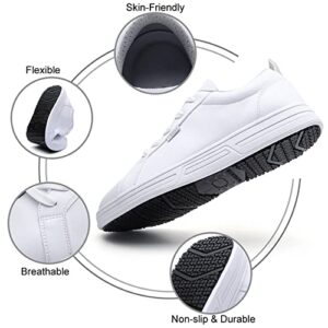 LMQLZHYC Women 'S Non Slip Work Shoes Slip Resistant Food Service Shoes Chef Shoes Nursing Shoes White