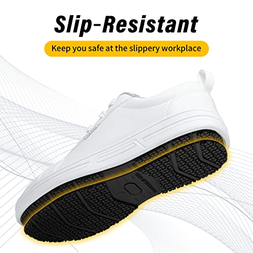 LMQLZHYC Women 'S Non Slip Work Shoes Slip Resistant Food Service Shoes Chef Shoes Nursing Shoes White