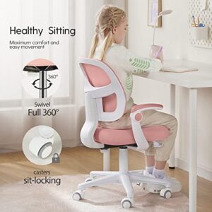 DIOSHOME Kids Desk Chair, Height Adjustable Kids Chair, Swivel Children's Study Chair. Suitable for Boys and Girls Aged 4 to 12. Use Pressure Self-Loc