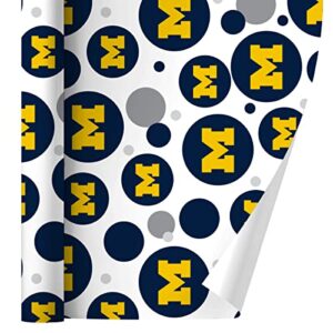 graphics & more university of michigan primary logo gift wrap wrapping paper roll