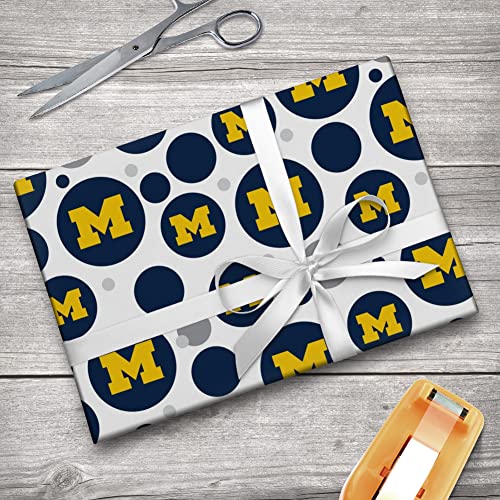 GRAPHICS & MORE University of Michigan Primary Logo Gift Wrap Wrapping Paper Roll