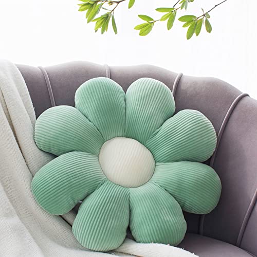 Vdoioe Flower Pillow, Flower Shaped Throw Pillow Cushion Seating Green Flower PlushThrow Pillow Floor Pillows Home Decorative Seating Cushions