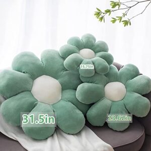 Vdoioe Flower Pillow, Flower Shaped Throw Pillow Cushion Seating Green Flower PlushThrow Pillow Floor Pillows Home Decorative Seating Cushions