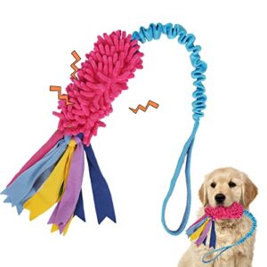 wodoca dog tug toy,dog toys for aggressive chewers dog rope toy with strong squeak - easy to grap large dog chew toy ideal for training for puppy, middle dog play,hand made