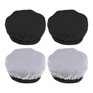 2 pair fabric headphone covers washable earphone covers ear pads protector stretchable sanitary earcup 4-8cm headset compatible with whxb700b whxb700 whh800 black&gray