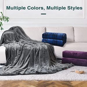 UltraCozy Big Huge Oversized Blanket, 120x120 in Oversized Blanket, Double Sided Flannel, Weighted Fleece Blanket for Bed, Couch Throw, Super Soft Cozy, Machine Washable