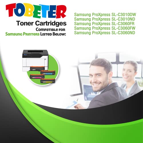 ToBeter Compatible CLT-503L Toner Cartridge Replacement for Samsung CLT 503L K503L Y503L M503L C503L 4 Pack for Samsung ProXpress SL-C3060FW C3010DW C3010ND Printer (1 Black 1 Cyan 1 Magenta 1 Yellow)