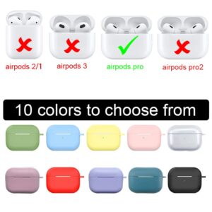 Personalized Custom Name Airpods Pro Charging case Protective Cover Airpod Silicone Leather case Fully Protected Durable, Anti-Drop Keychain, 9 Colors to Choose (Multicolor)