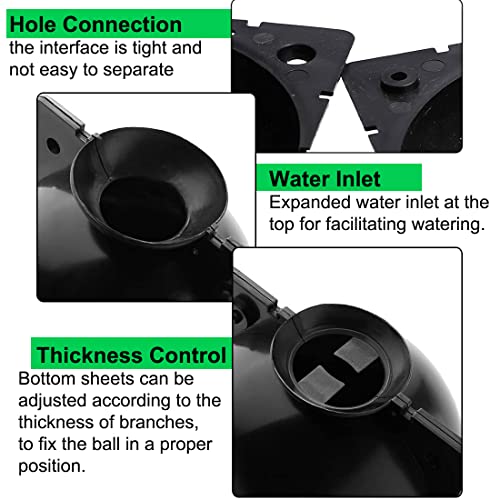 MIIIM 10 PCS Air Layering Propagation Kit with Zip Ties, Reusable Half Transparent Grafting Ball, Air Layering Pods Clear, Plant Rooting Grafting Box for Fast Propagation Plants (Medium)