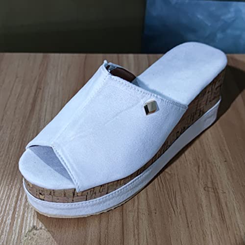 Shijian Women Casual Platform and Wedge Sandals Casual Summer Heels Open Toe Sandals Summer Slides Slippers