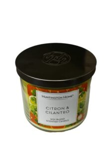 huntington home vela perfumada citro & cilantro, 3 mechas 45/60