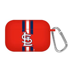 game time st louis cardinals hd case cover compatible with apple airpods pro (stripes)